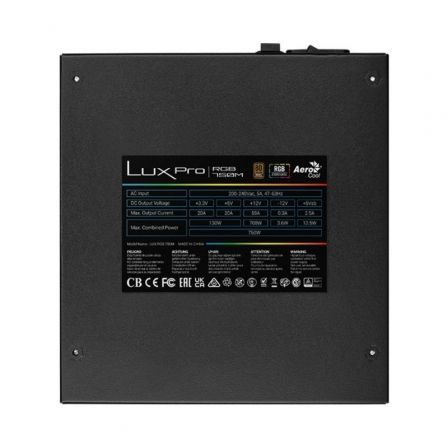 Aerocool LUXPRORGB750M Fuente de Alimentación 750 W 80 PLUS Bronze RGB